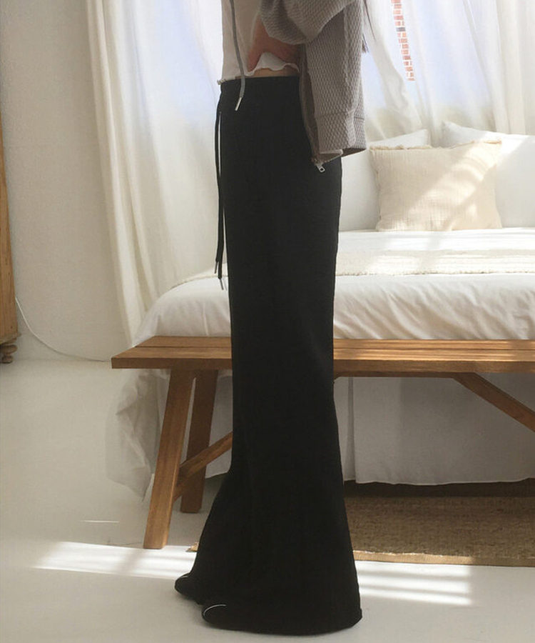 ブーツカットトレーニングパンツ BLACK