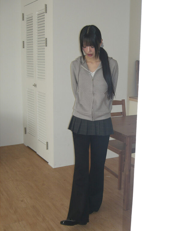 ブーツカットトレーニングパンツ BLACK
