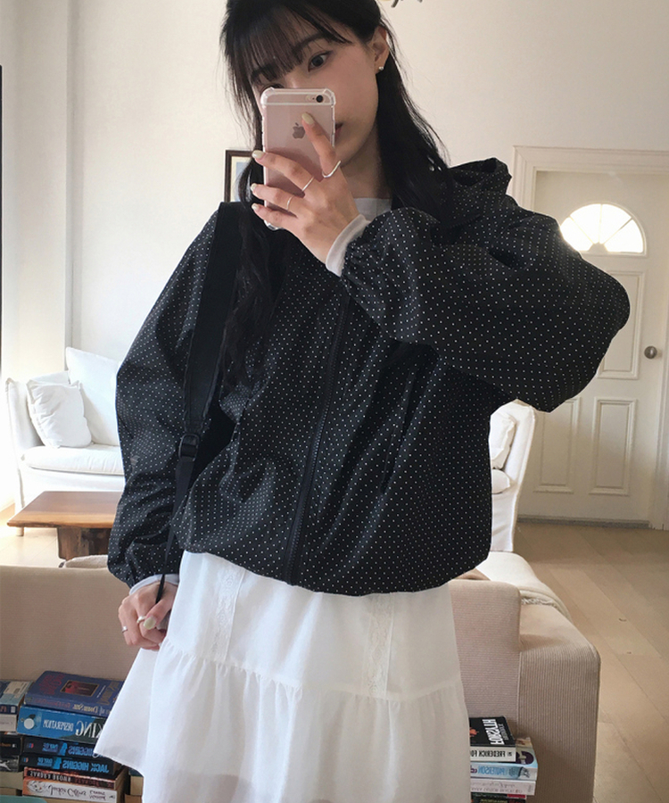 ドットフードジャンパー BLACK