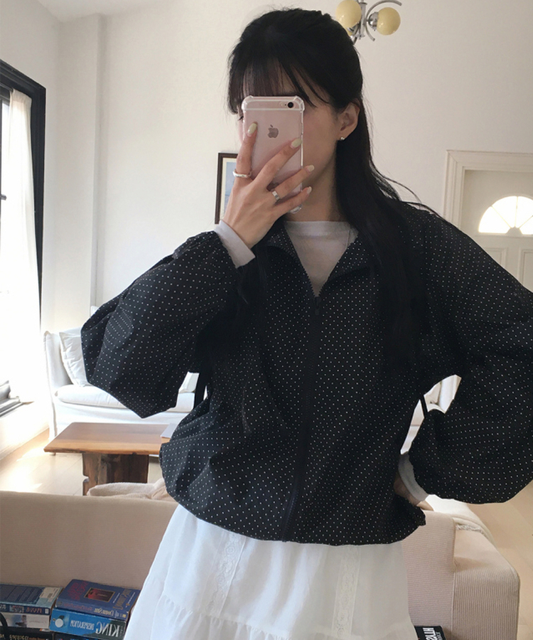 ドットフードジャンパー BLACK