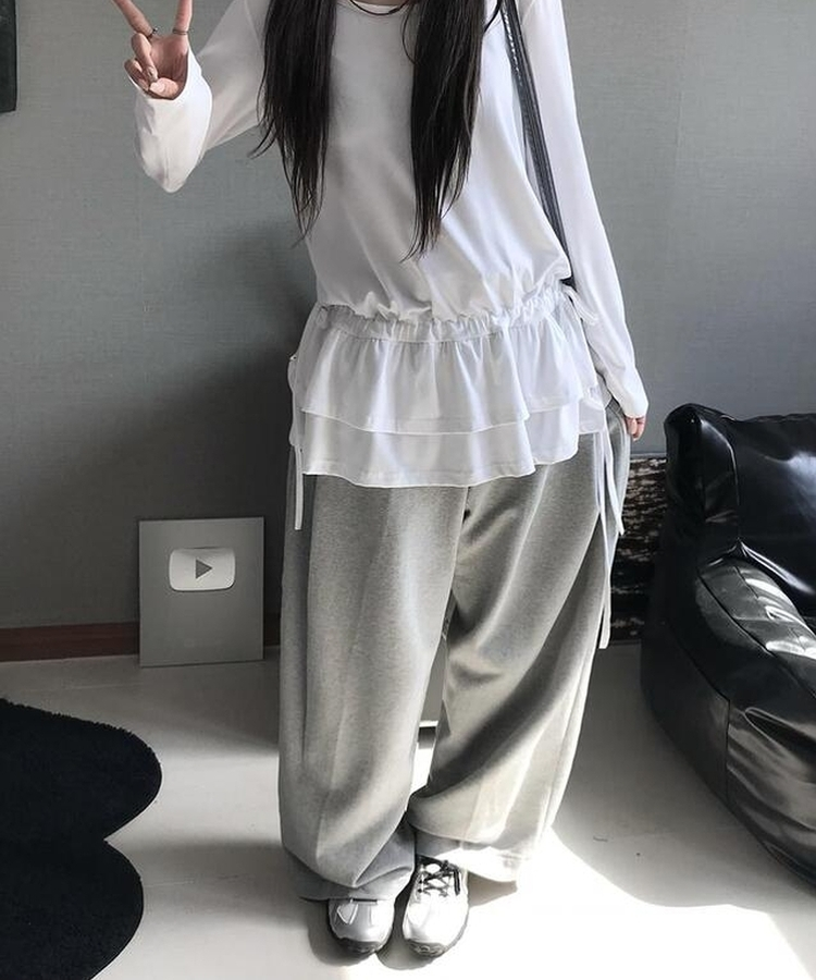 トレーニングピンタックスラックス GREY