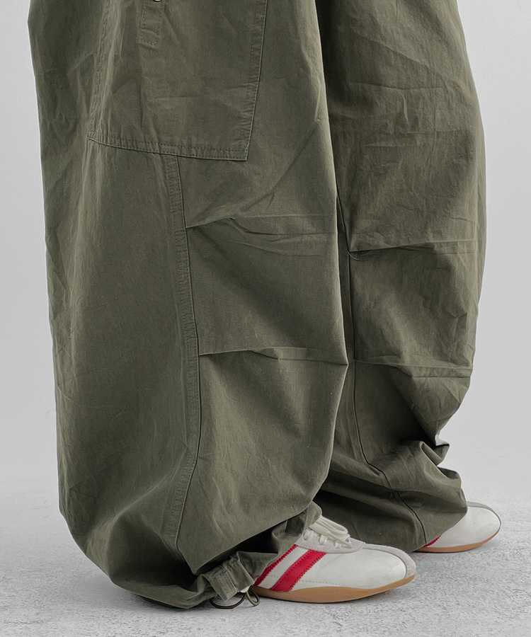 パラシュートカーゴワイドパンツ KHAKI