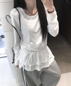 フリルレイヤードTシャツ IVORY