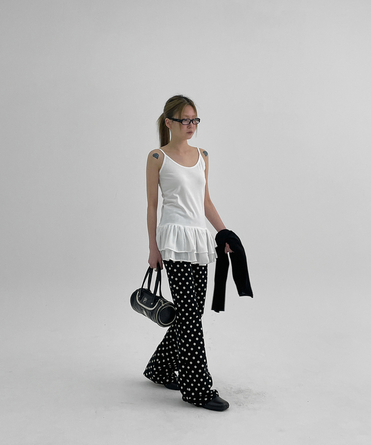 パターンブーツカットバンディングパンツ BLACK