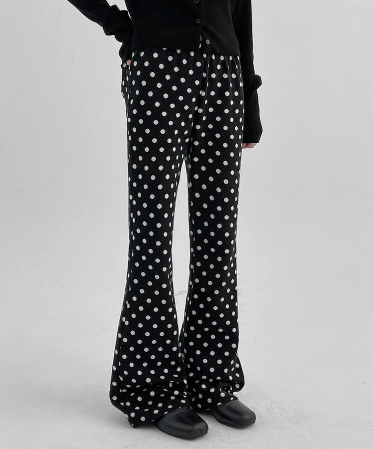 パターンブーツカットバンディングパンツ BLACK