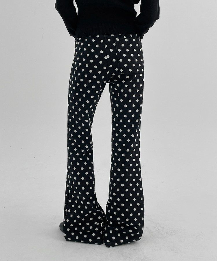 パターンブーツカットバンディングパンツ BLACK