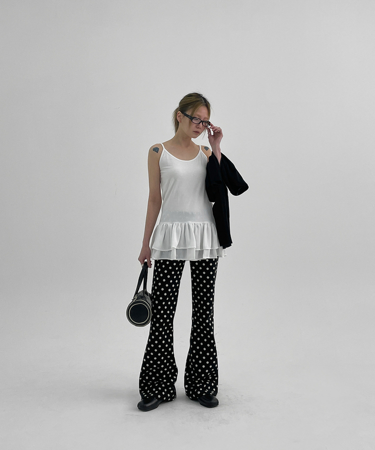 パターンブーツカットバンディングパンツ BLACK