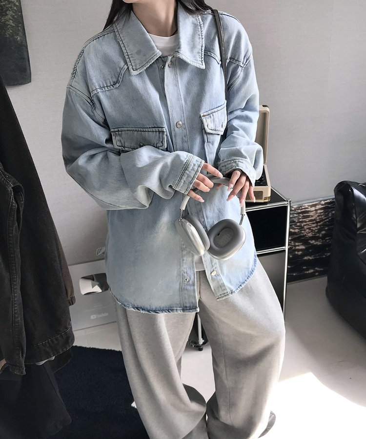 ウォッシングデニムジャケット LIGHT DENIM