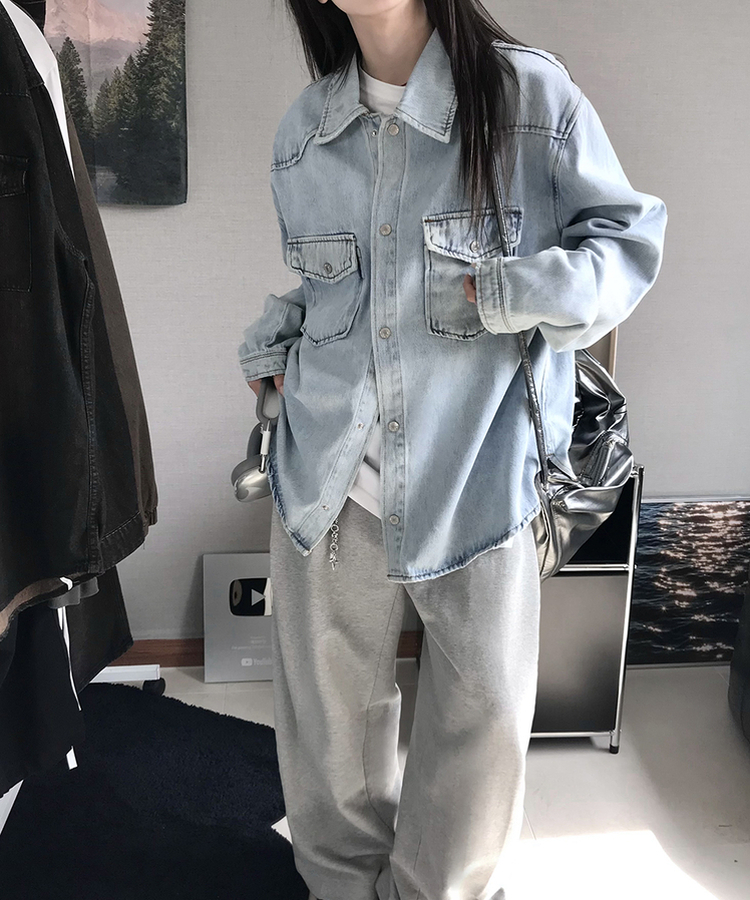 ウォッシングデニムジャケット LIGHT DENIM