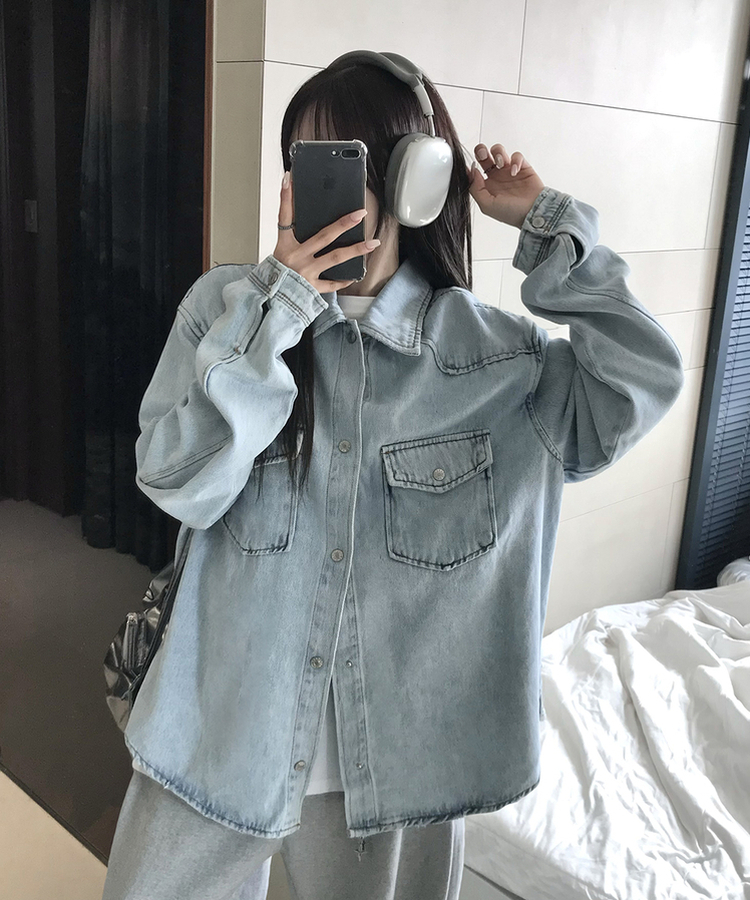 ウォッシングデニムジャケット LIGHT DENIM