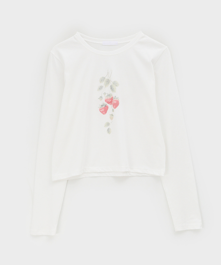 ロベリーセミクロップ長袖Tシャツ