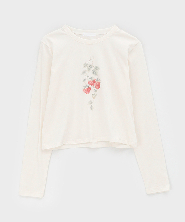 ロベリーセミクロップ長袖Tシャツ