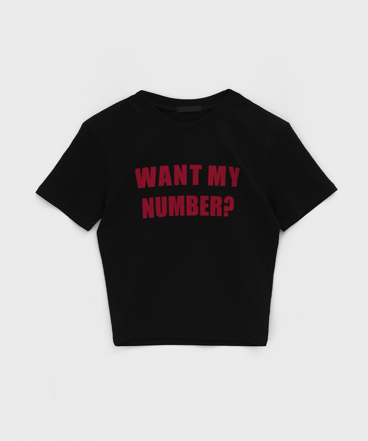 レタリングクロップ半袖Tシャツ