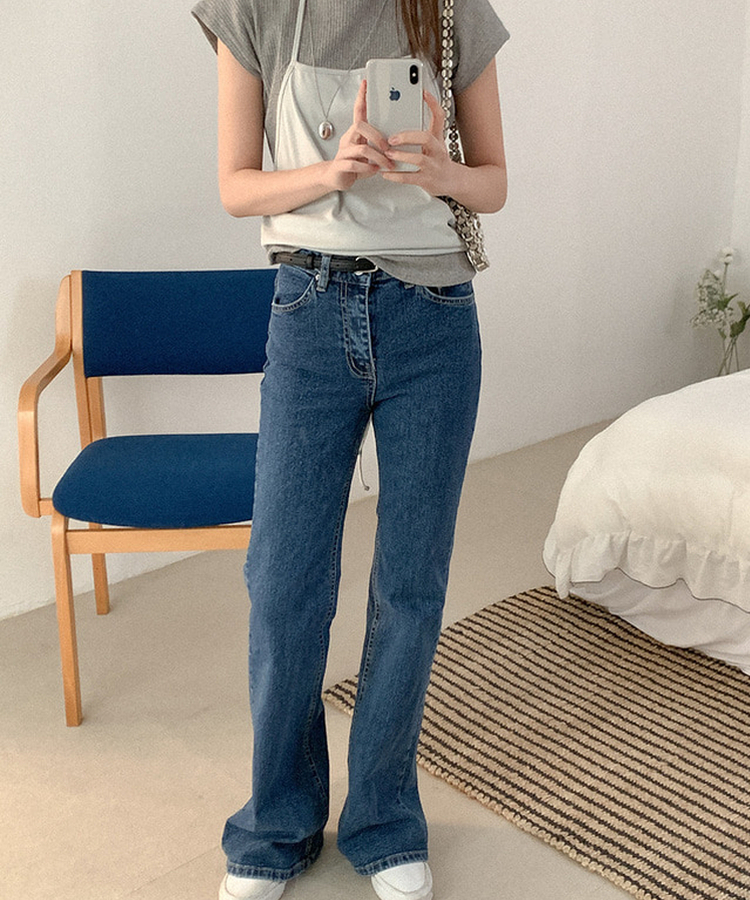 ブーツカットデニムパンツ DARK DENIM