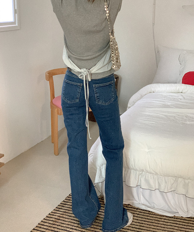 ブーツカットデニムパンツ DARK DENIM