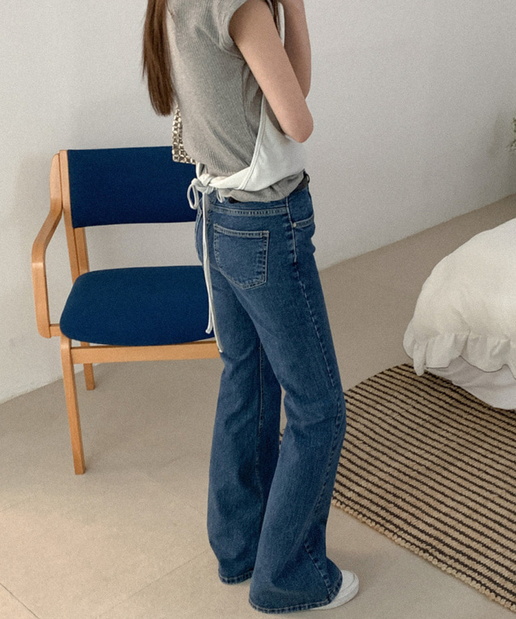 ブーツカットデニムパンツ DARK DENIM