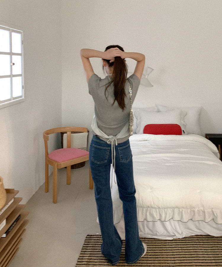 ブーツカットデニムパンツ DARK DENIM