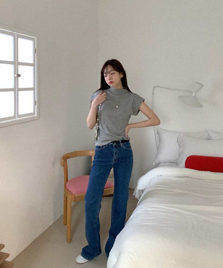ブーツカットデニムパンツ DARK DENIM