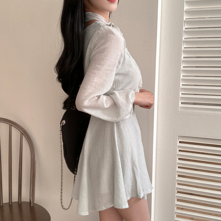 【タイ付き】リボンスクエアミニワンピース MINT