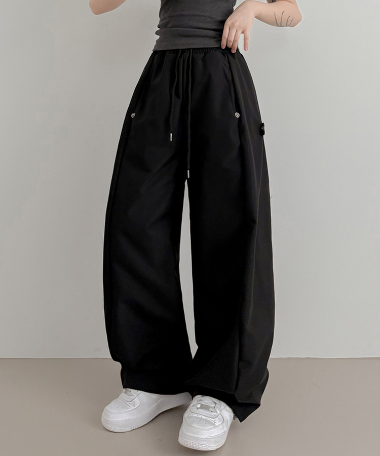 バルーンワイドバンディングパンツ BLACK