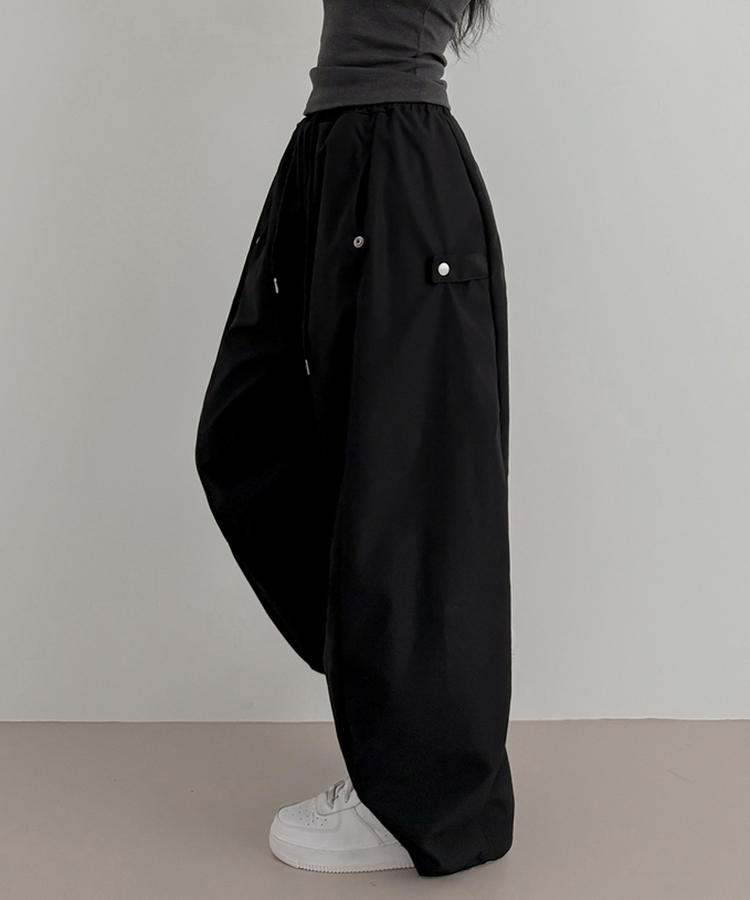 バルーンワイドバンディングパンツ BLACK