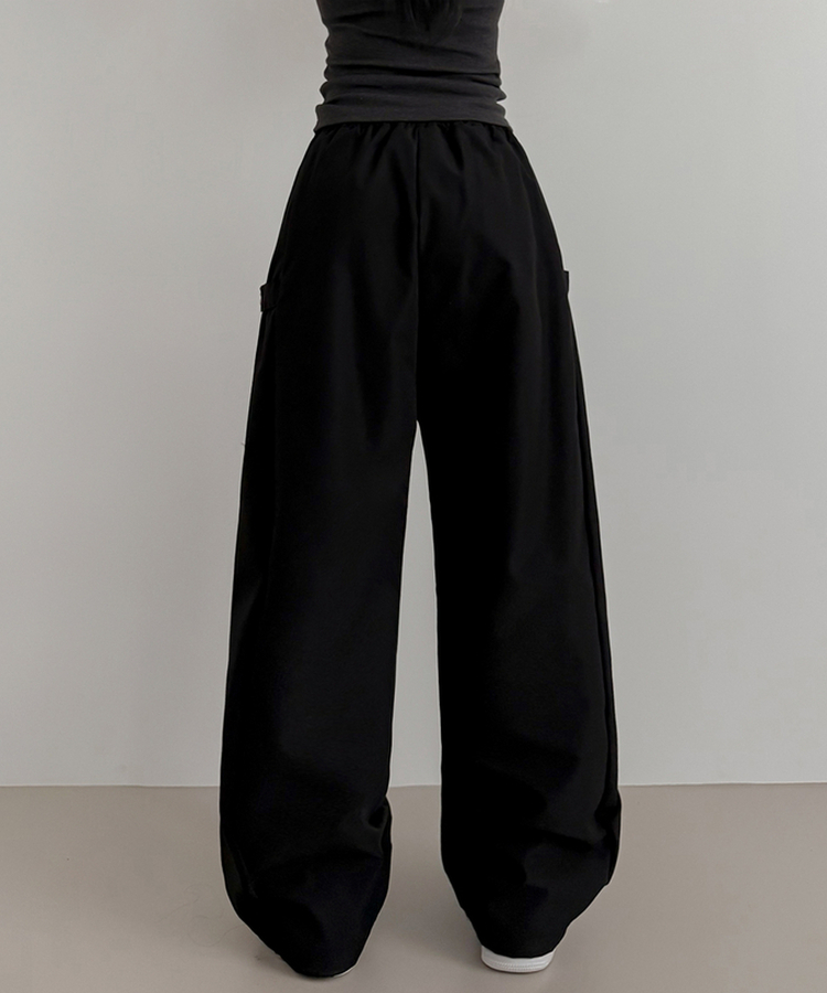 バルーンワイドバンディングパンツ BLACK