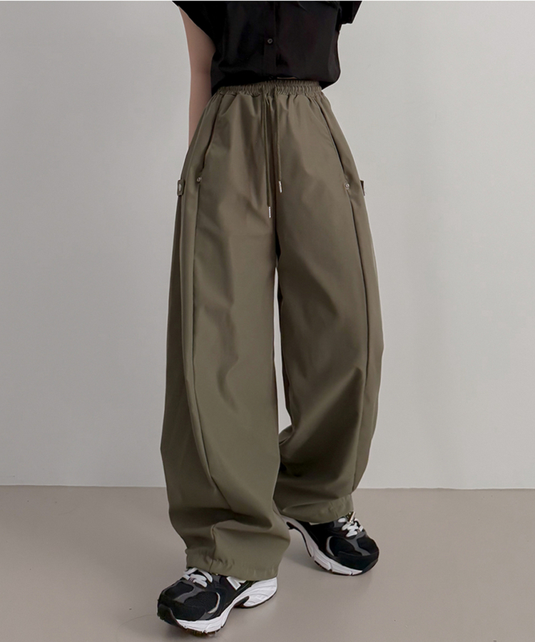 バルーンワイドバンディングパンツ KHAKI