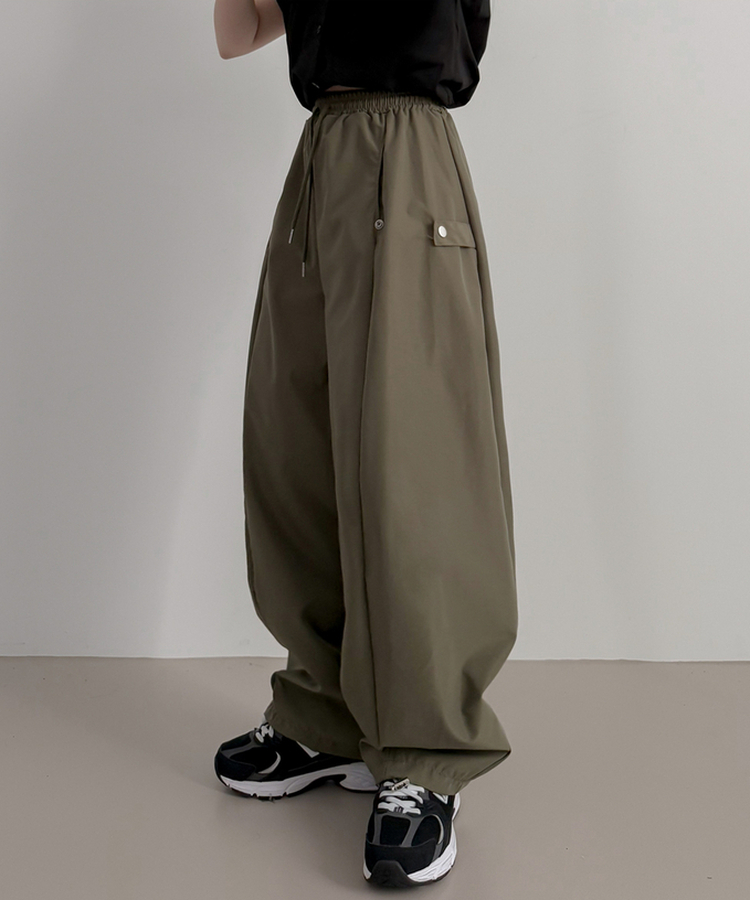 バルーンワイドバンディングパンツ KHAKI