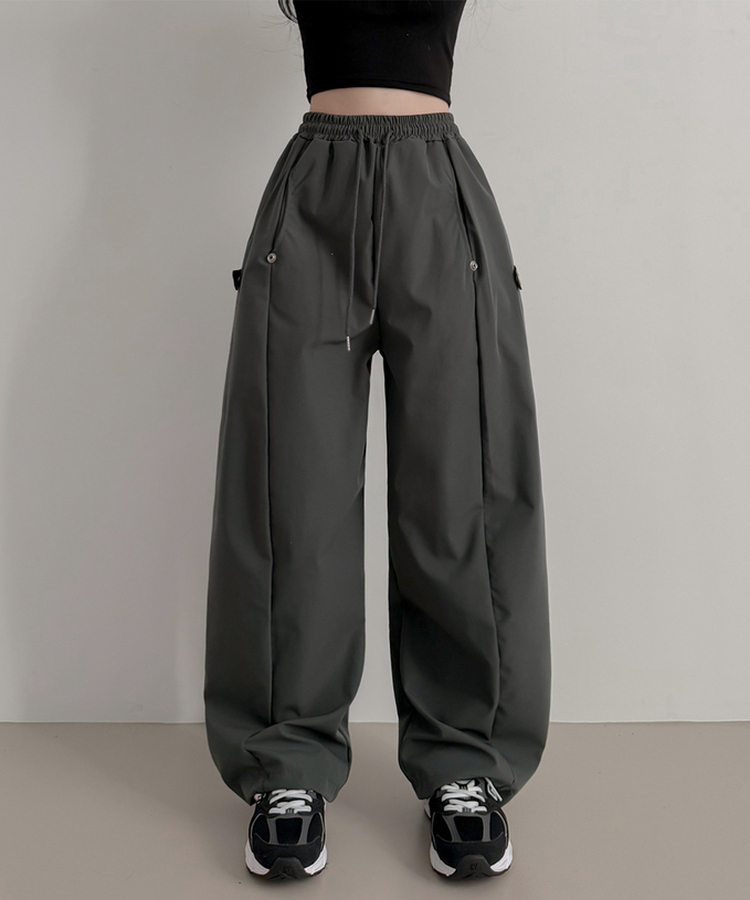 バルーンワイドバンディングパンツ CHARCOAL