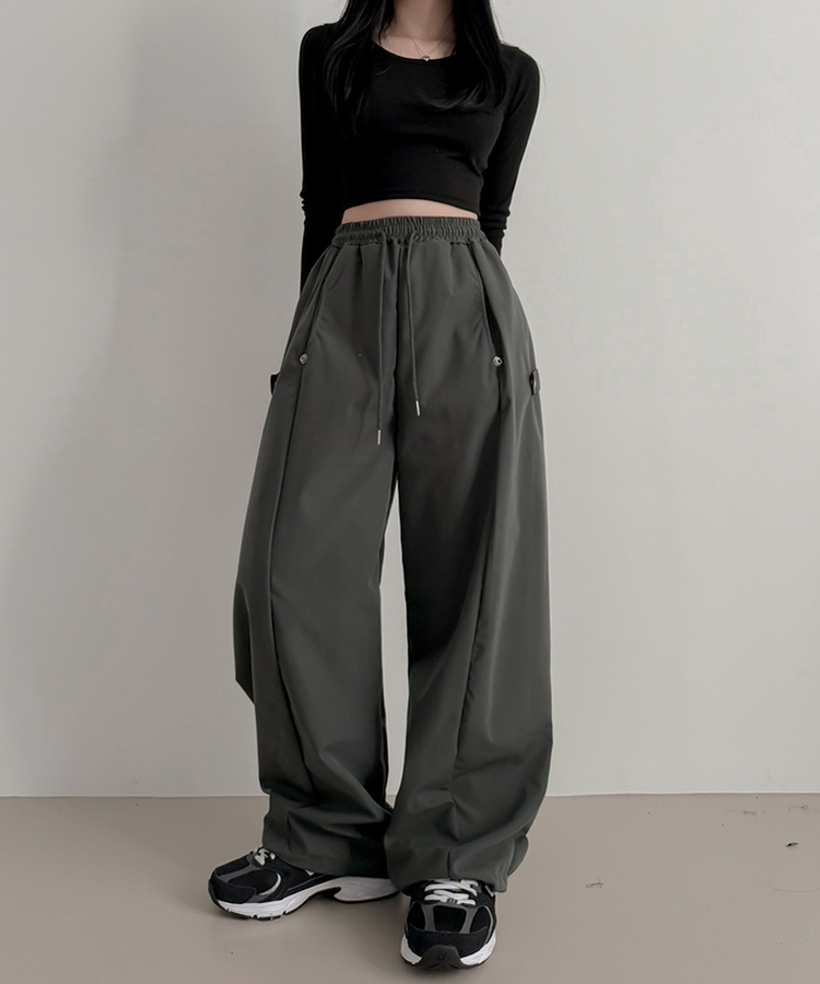 バルーンワイドバンディングパンツ CHARCOAL