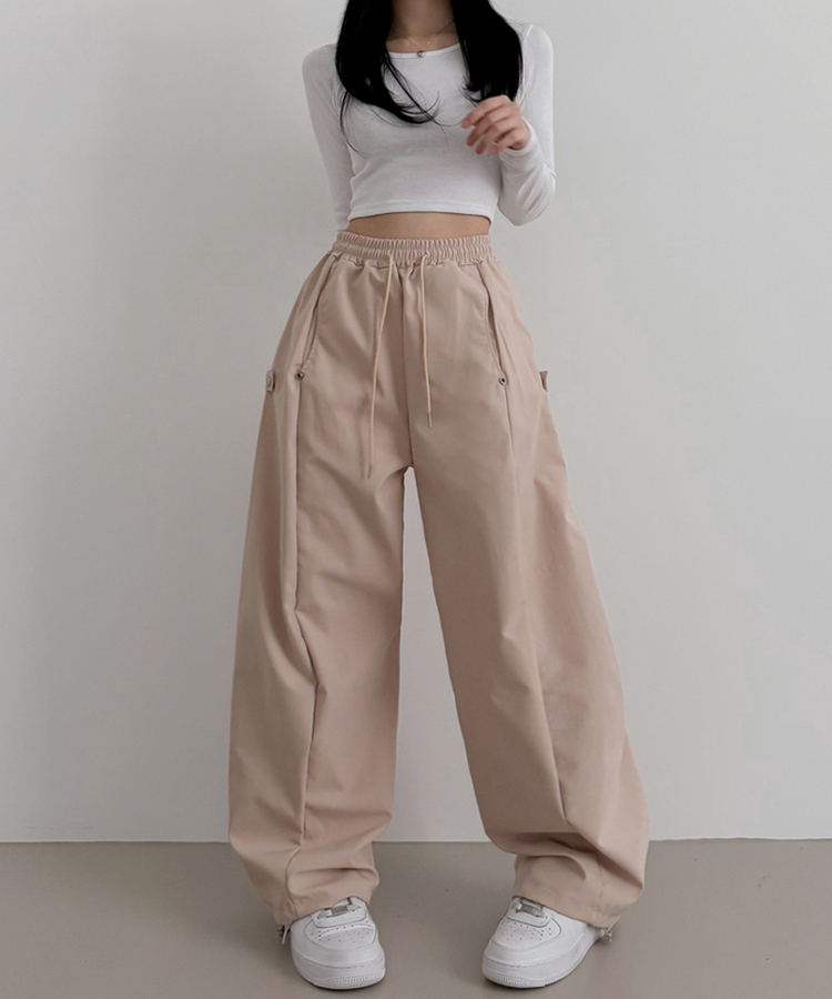 バルーンワイドバンディングパンツ BEIGE