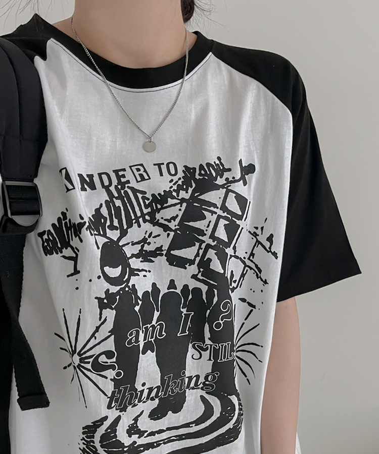 グラグラン半袖Tシャツ BLACK