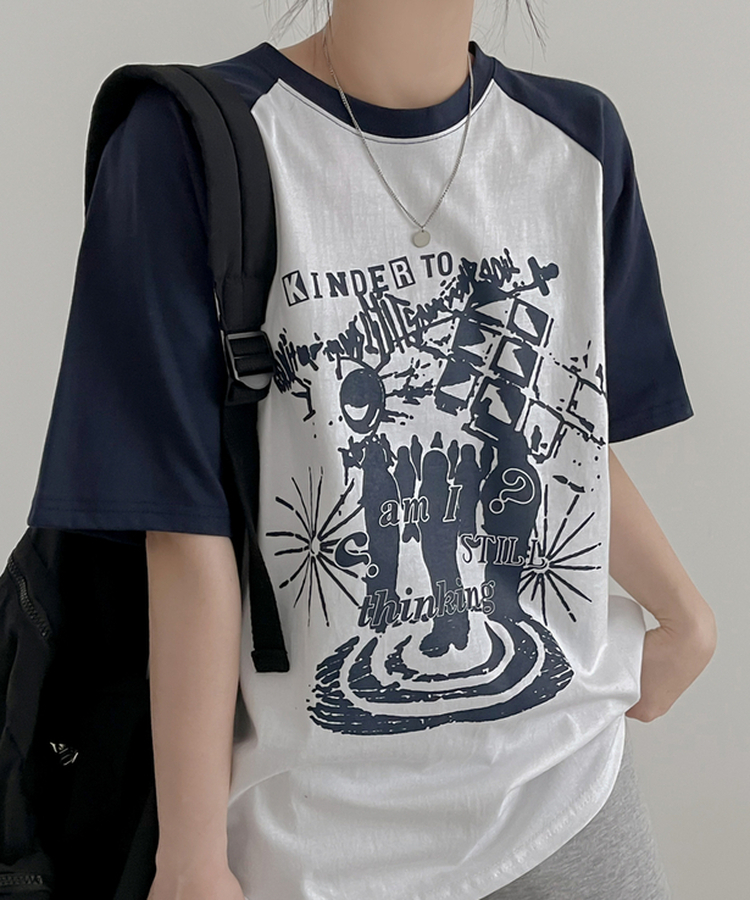 グラグラン半袖Tシャツ DARK NAVY