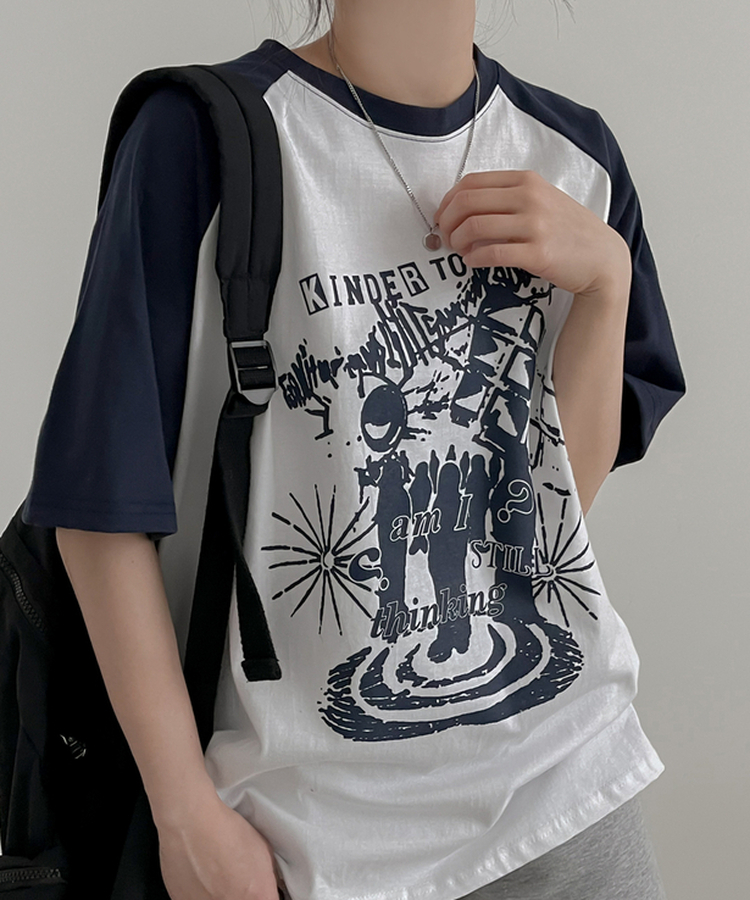 グラグラン半袖Tシャツ DARK NAVY