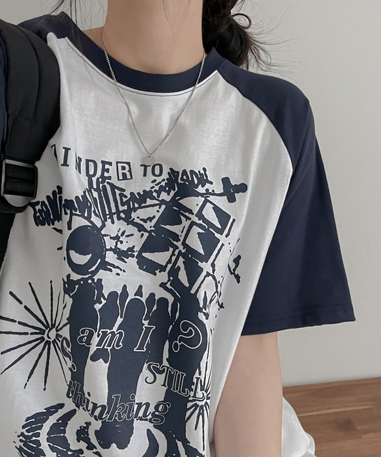 グラグラン半袖Tシャツ DARK NAVY