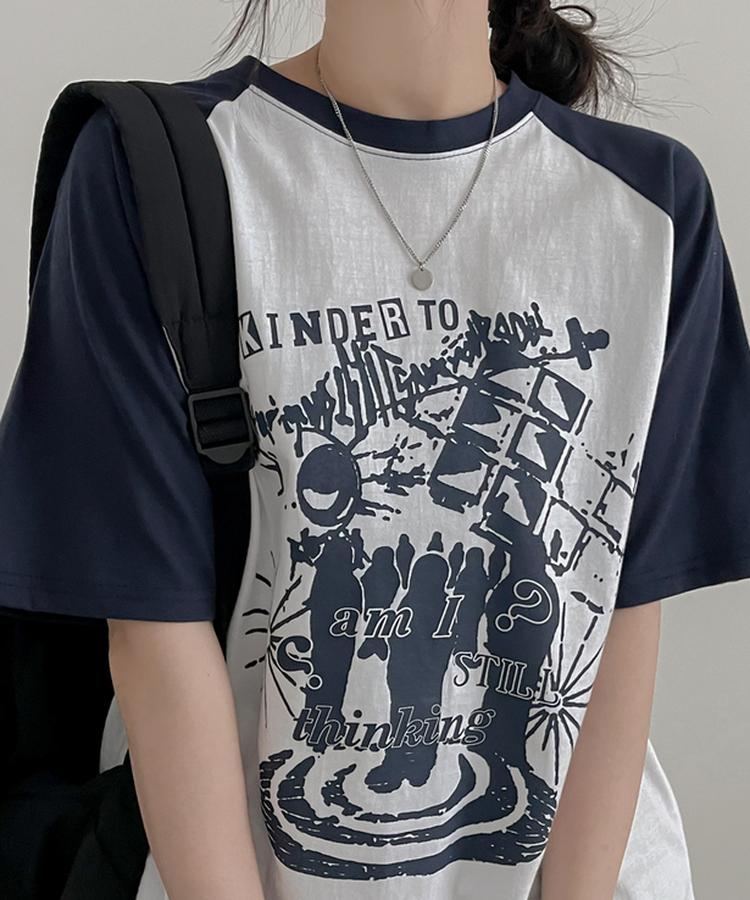 グラグラン半袖Tシャツ DARK NAVY