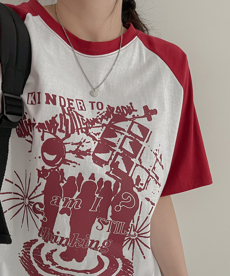 グラグラン半袖Tシャツ WINE