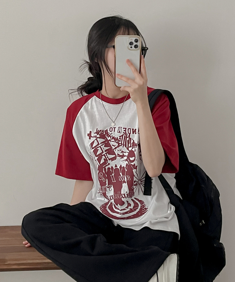 グラグラン半袖Tシャツ WINE