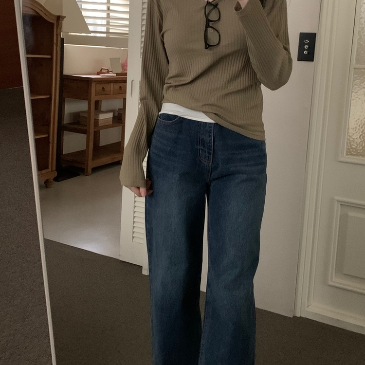 ロードデニムワイドパンツ DARK DENIM
