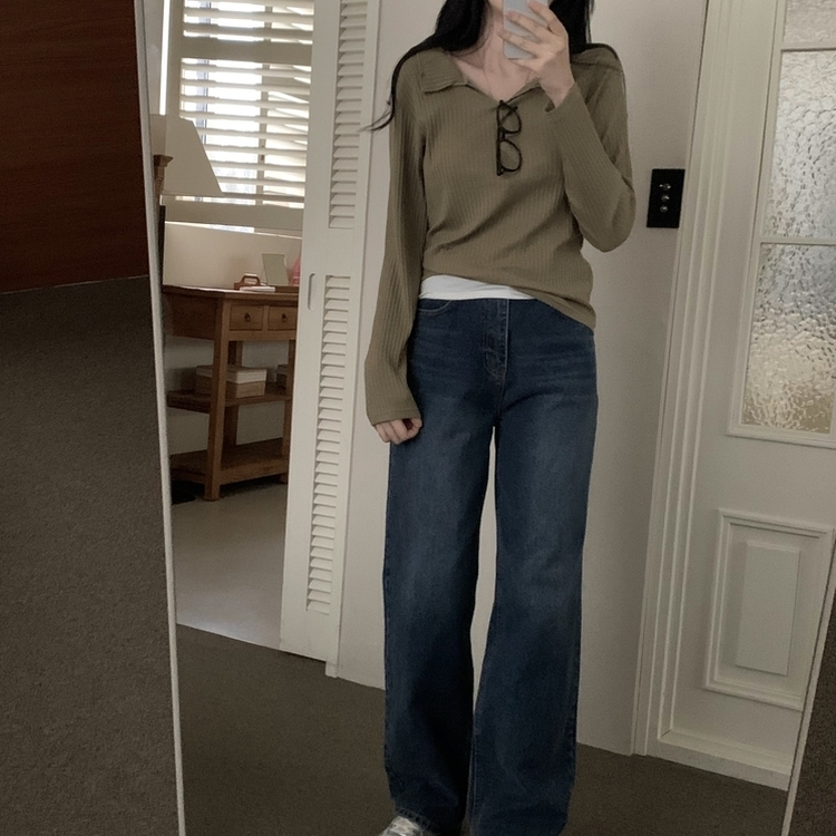 ロードデニムワイドパンツ DARK DENIM