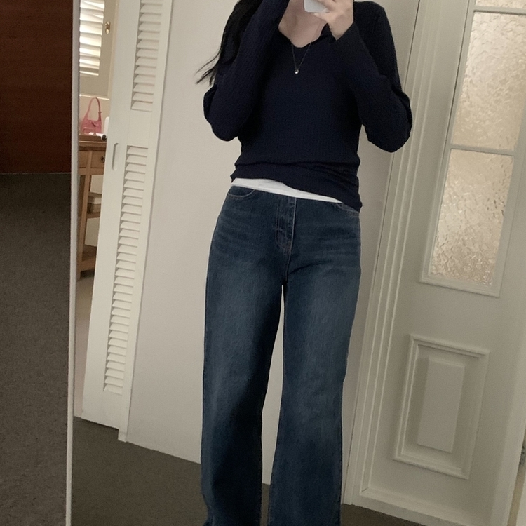 ロードデニムワイドパンツ DARK DENIM