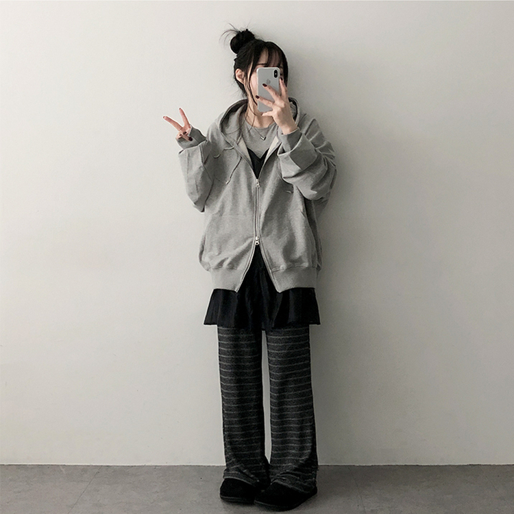 スパンバンディングストライプパンツ BLACK