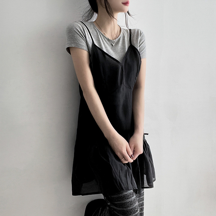 スパンバンディングストライプパンツ BLACK