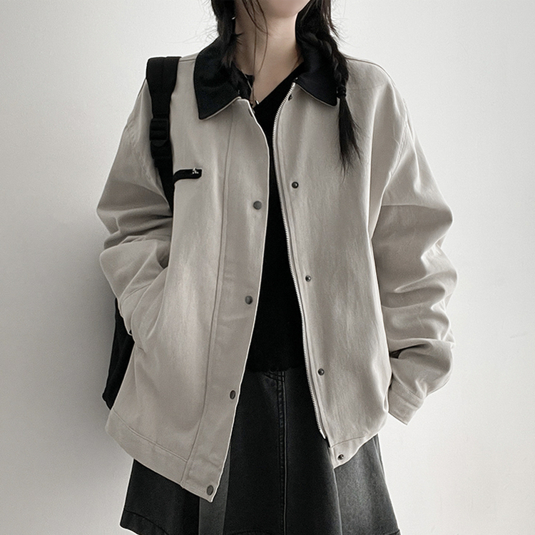 バイカラージャケット LIGHT GRAY
