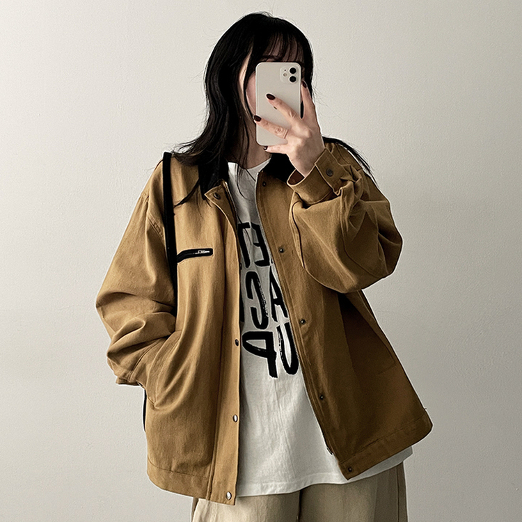 バイカラージャケット DEEP BEIGE