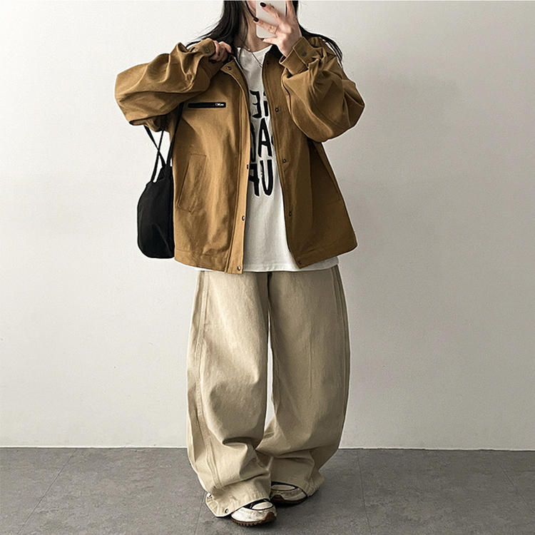 バイカラージャケット DEEP BEIGE