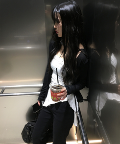 【丈別】スリムフィットブーツカットパンツ BLACK