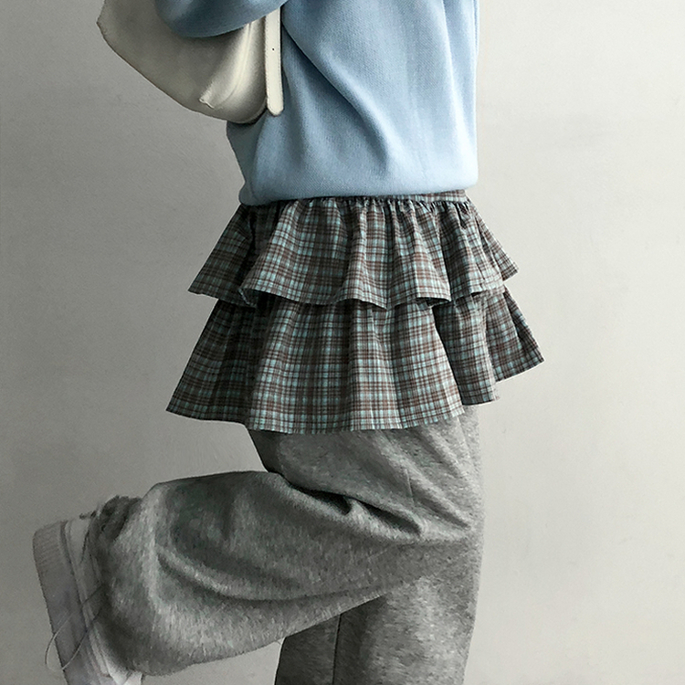 チェックティアードミニスカート MINT