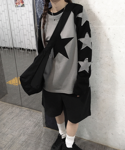 長袖Tシャツ ステラパッチラグランTシャツ BLACK