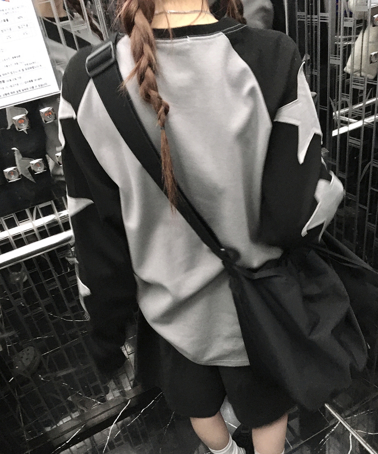 長袖Tシャツ ステラパッチラグランTシャツ BLACK